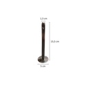 Voetpin met vaste voet, 15,5 cm lang, dia 13 mm, geborstelde RVS
