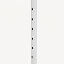 Verstelbaar kledingrek met ronde buizen, 120cm breed, wit mat