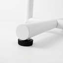 Verstelbaar kledingrek met ronde buizen, 120cm breed, wit mat