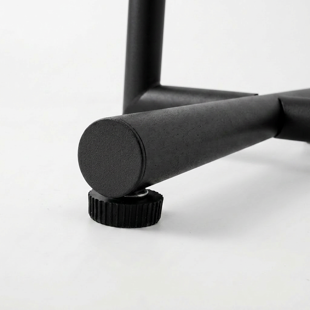 BINK - Adjustable clothing rack, round metal tubes, width 120cm, black matt