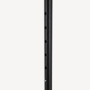 Verstelbaar kledingrek met ronde buizen, 120cm breed, zwart mat