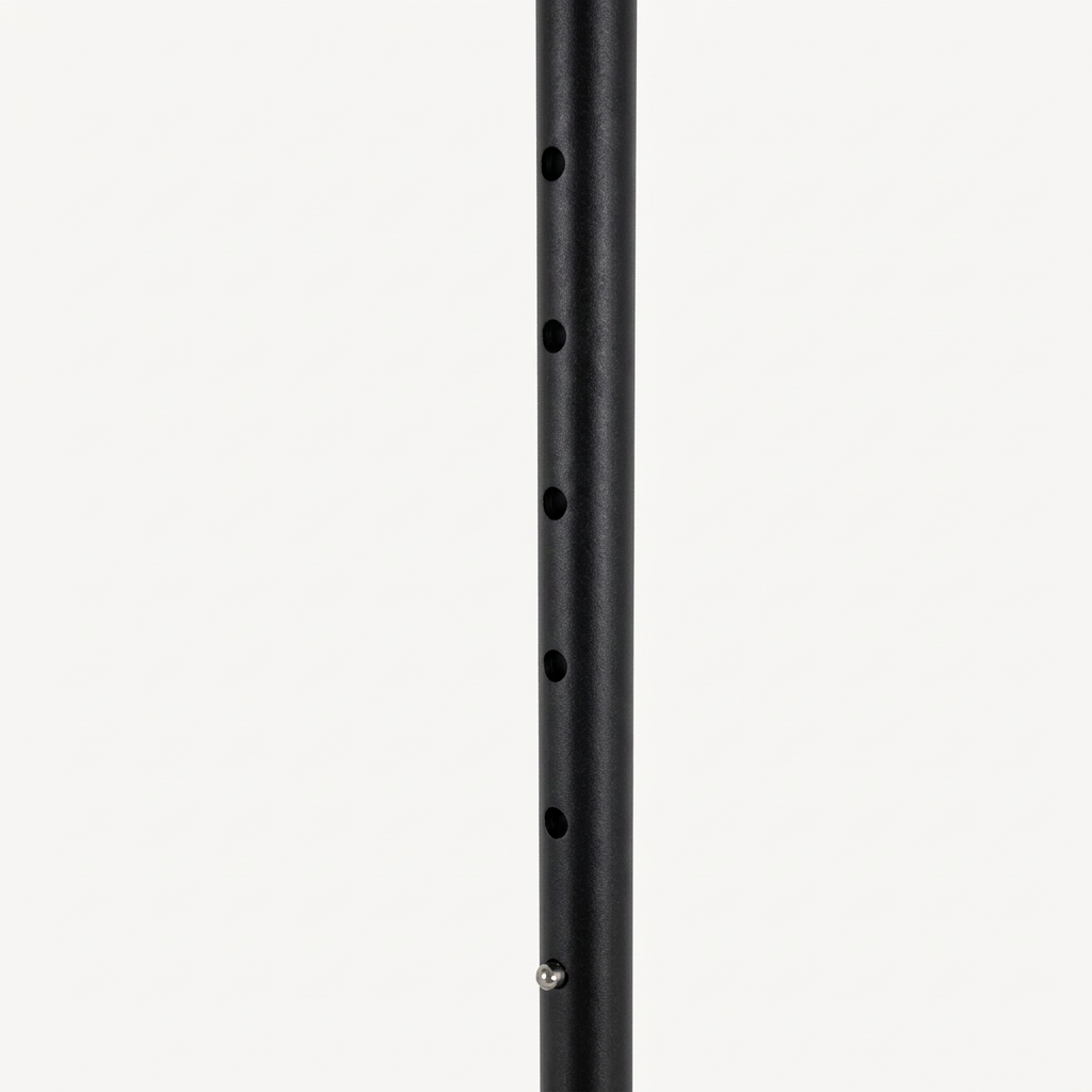 BINK - Adjustable clothing rack, round metal tubes, width 90cm, black matt