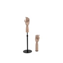 Duo displayhandenkind 8Y: rechterhand met basis, linkerhand met staander met verstelbare hoogte.