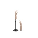 Duo displayhandenkind 8Y: rechterhand met basis, linkerhand met staander met verstelbare hoogte.