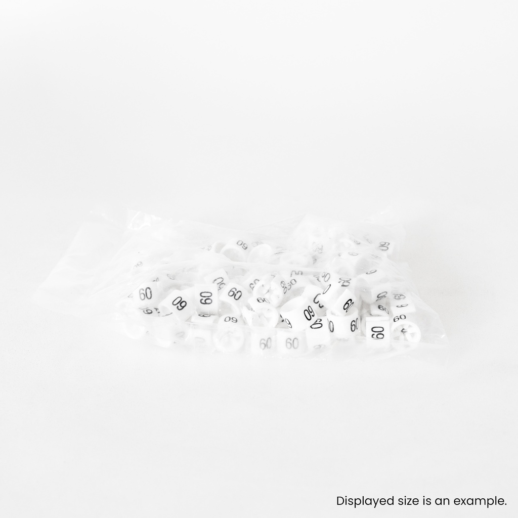 BINK - Colour cubes with size for hangers, mini, white, 100 pcs