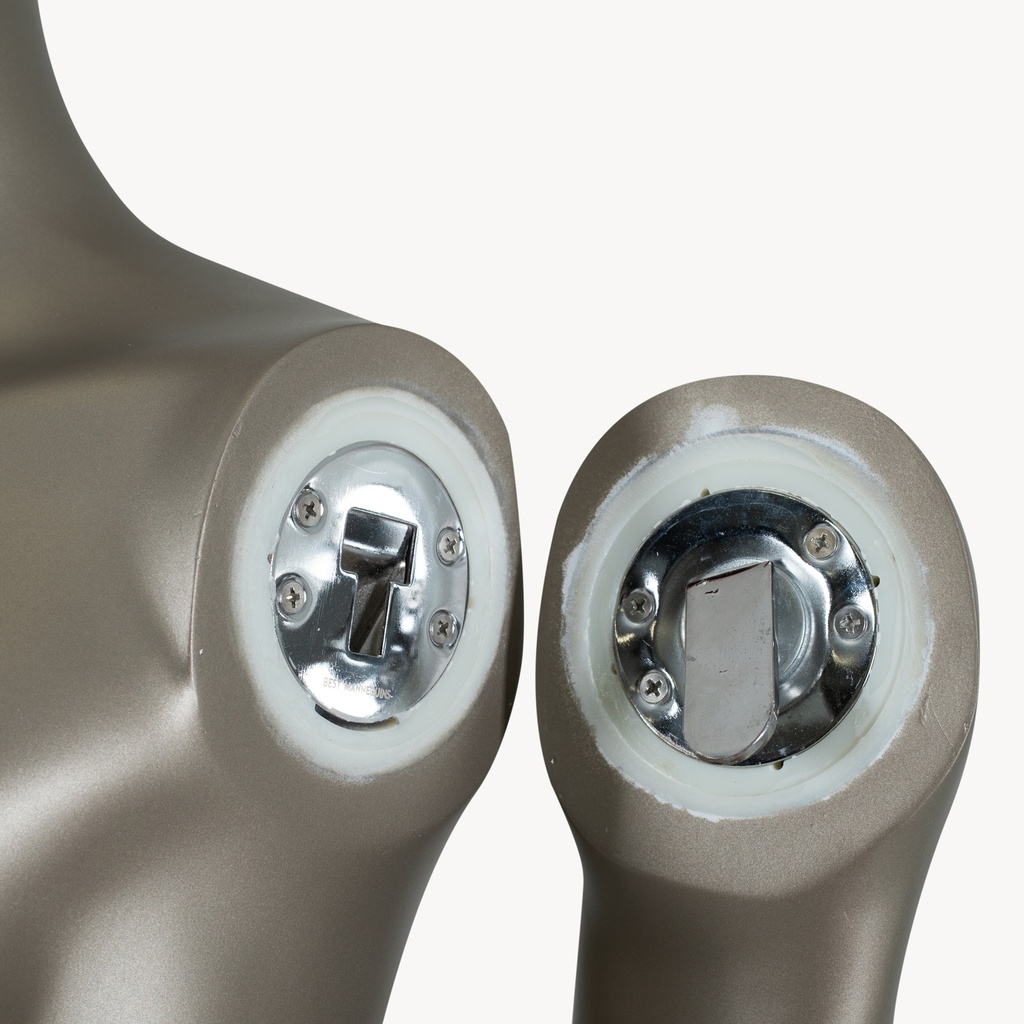 Damesbuste voor lingerie, met armen, B-cup, metallic huidskleur 