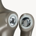Damesbuste voor lingerie, met armen, B-cup, metallic huidskleur 