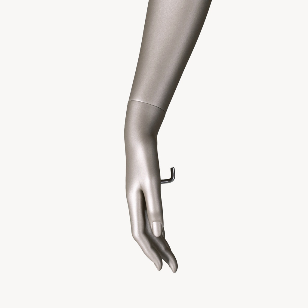 Damesbuste voor lingerie, met armen, B-cup, metallic huidskleur 