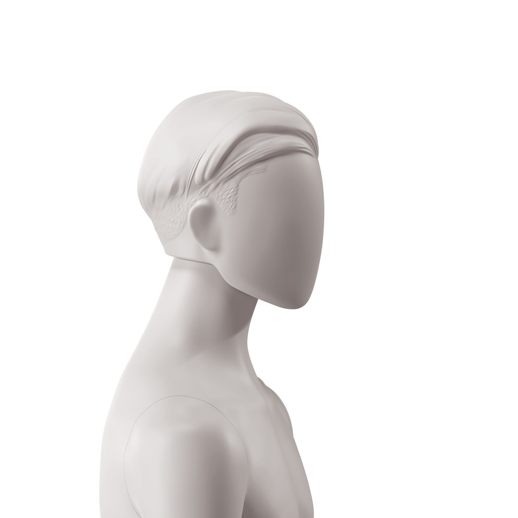 BINK - Abstract men's head with stylised hair, light grey colour