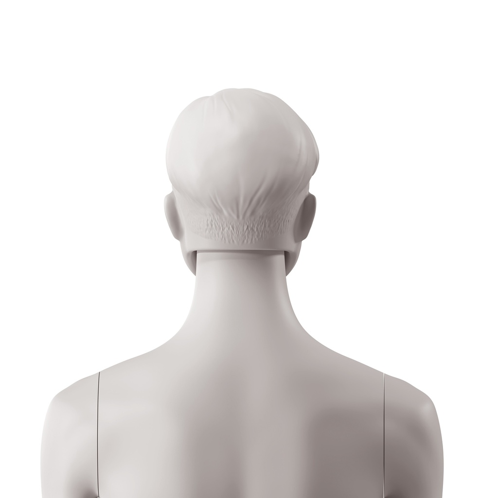 BINK - Abstract men's head with stylised hair, light grey colour