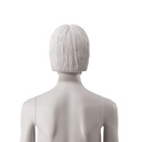 Asiatisch dameshoofd met gestileerd haar, kleur lichtgrijs