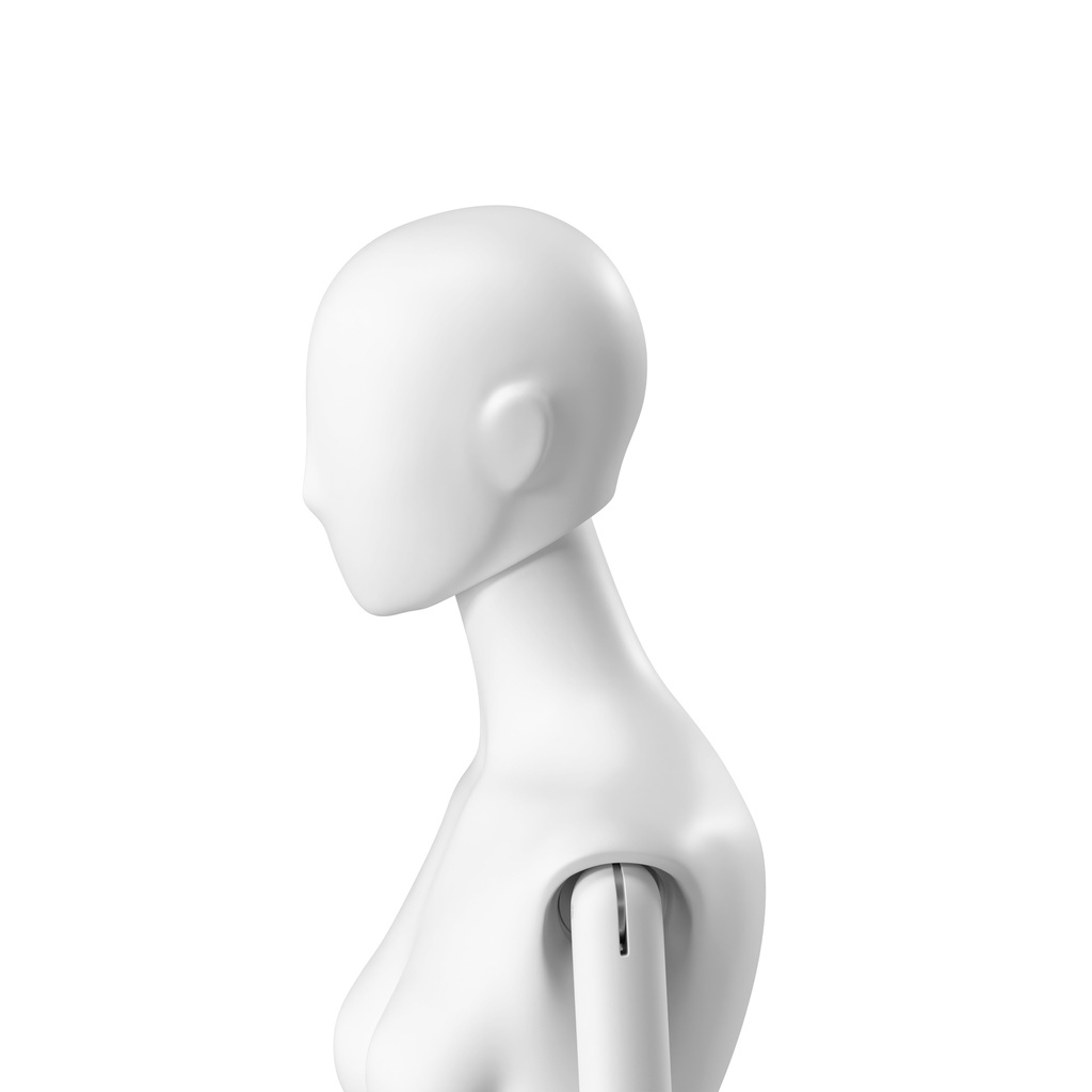 BINK - Semi-abstract woman's head, white colour