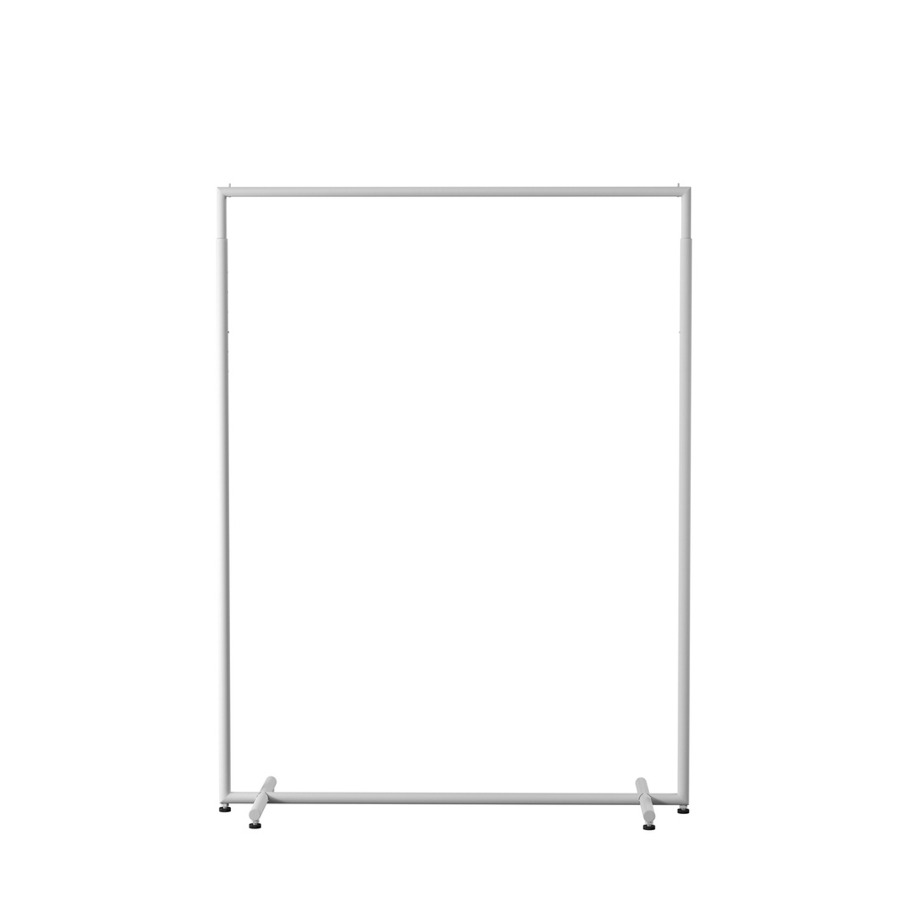 BINK - Adjustable clothing rack, round metal tubes, width 120cm, white matt