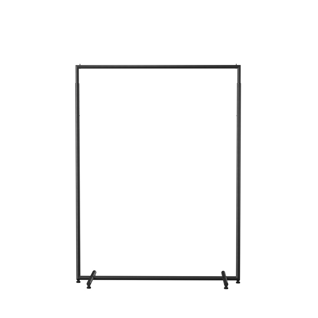 BINK - Adjustable clothing rack, round metal tubes, width 120cm, black matt