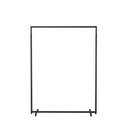 Verstelbaar kledingrek met ronde buizen, 120cm breed, zwart mat