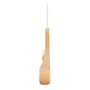 Beukenhout kledinghanger met 3 cm brede schouders, 44 cm breedte, witte haak - doos van 50 stuks