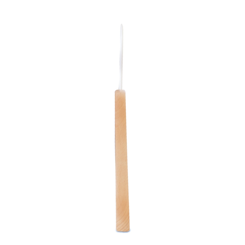 BINK - Beech wood clothes hanger straight for women's clothes, 41 cm, white hook - box of 50 pcs