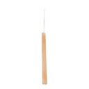 Beukenhout kledinghanger voor shirt/bloes dames, 41 cm breedte, witte haak - doos van 50 stuks
