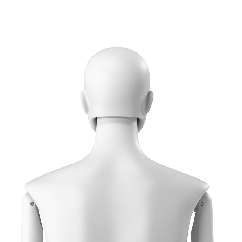 BINK - Abstract men's head, egg-shaped, white colour