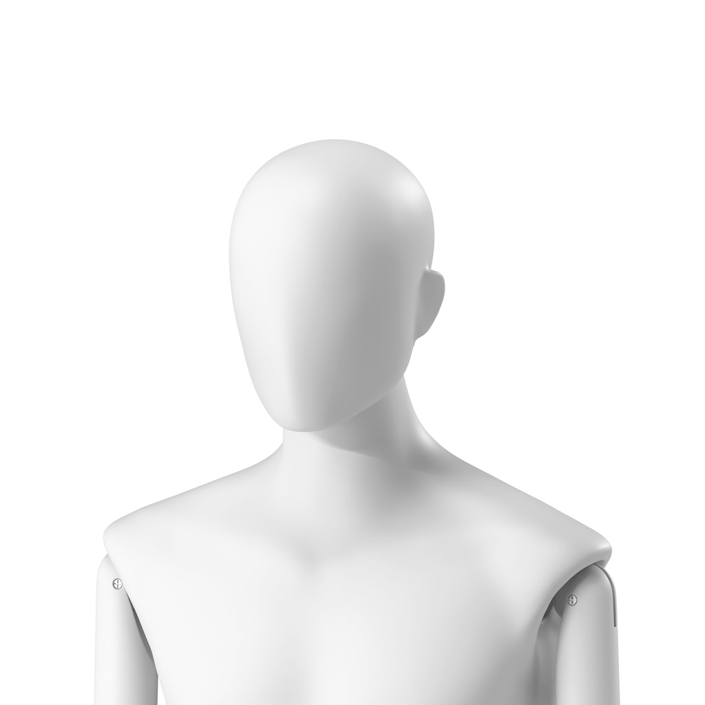 BINK - Abstract men's head, egg-shaped, white colour