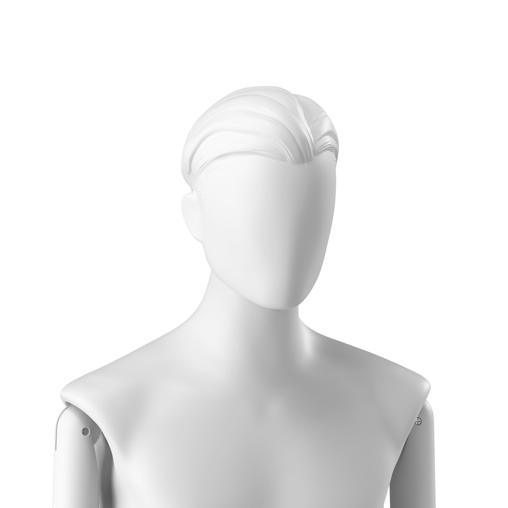 BINK - Abstract men's head with stylised hair, white colour