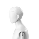 Abstract herenhoofd met gestileerd haar, kleur wit