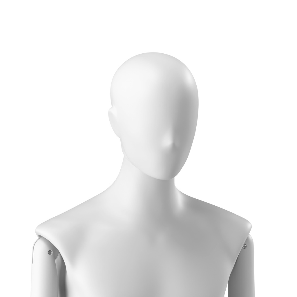 BINK - Semi-abstract men's head, white colour