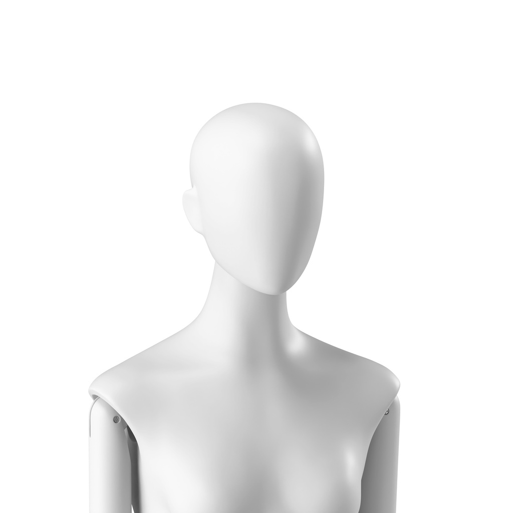 BINK - Abstract woman's head, egg-shaped, white colour