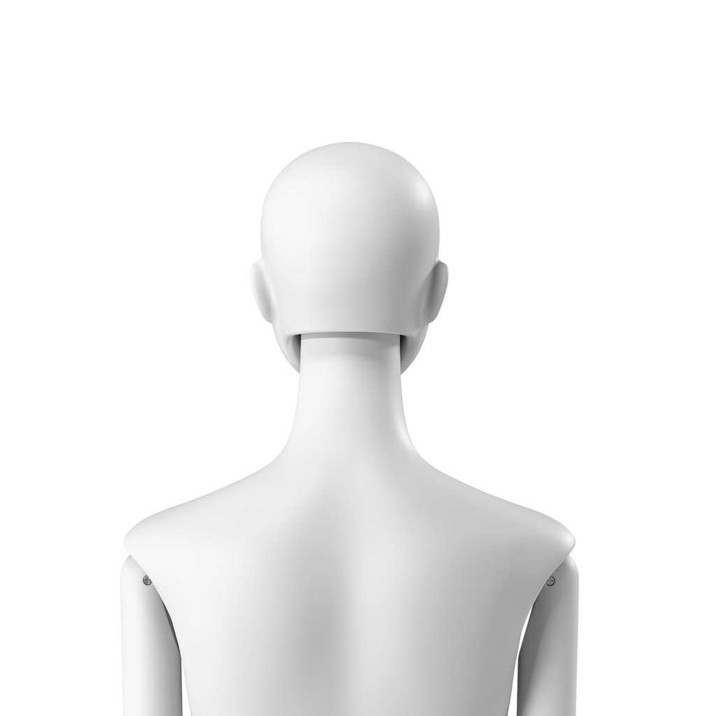BINK - Abstract woman's head, egg-shaped, white colour