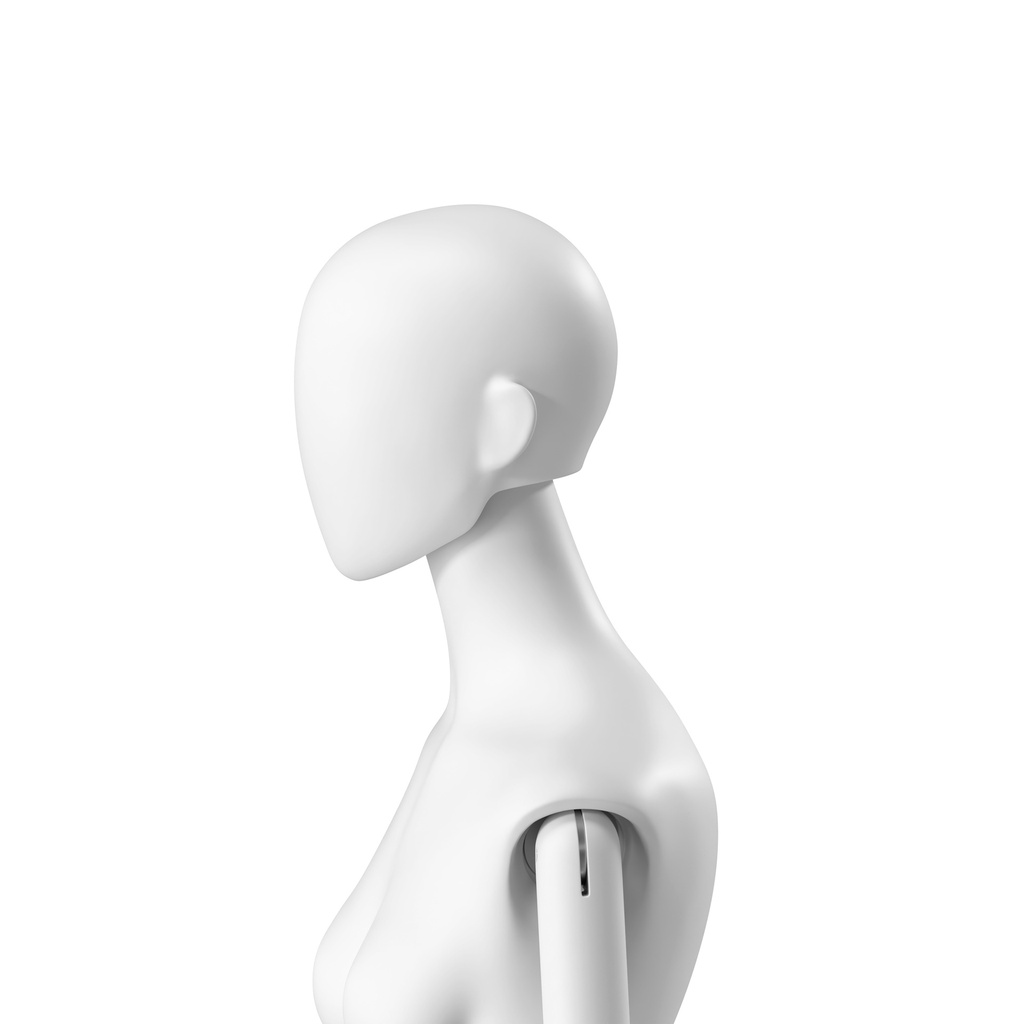 BINK - Abstract woman's head, egg-shaped, white colour