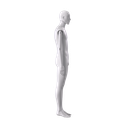 Stijlvolle herenetalagepop, semi-abstract hoofd, EU48, kleur wit, Mirror Mirror, pose MM201