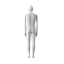 Stijlvolle herenetalagepop, semi-abstract hoofd, EU48, kleur wit, Mirror Mirror, pose MM201