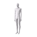 Stijlvolle herenetalagepop, semi-abstract hoofd, EU48, kleur wit, Mirror Mirror, pose MM201