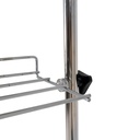 Shoe display rack, chrome, 112x150cm, wheels 5 cm