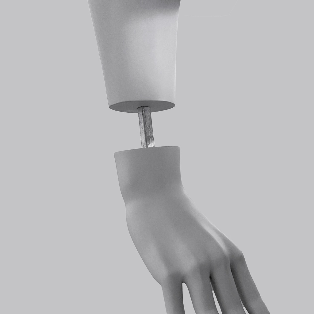 BINK - Start to run sport mannequin, male, grey, abstract head, pose 303