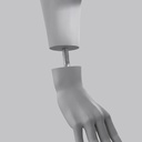 Start to run sport mannequin, male, grey, abstract head, pose 303