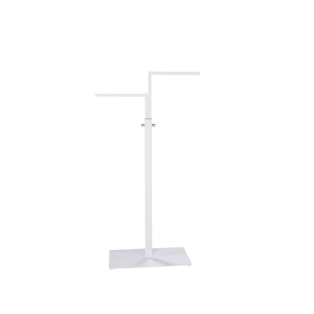 BINK - Garment rack with 2 adjustable arms, 110-175 cm, white structured powder coating
