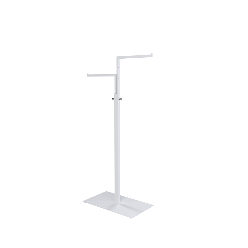 BINK - Garment rack with 2 adjustable arms, 110-175 cm, white structured powder coating