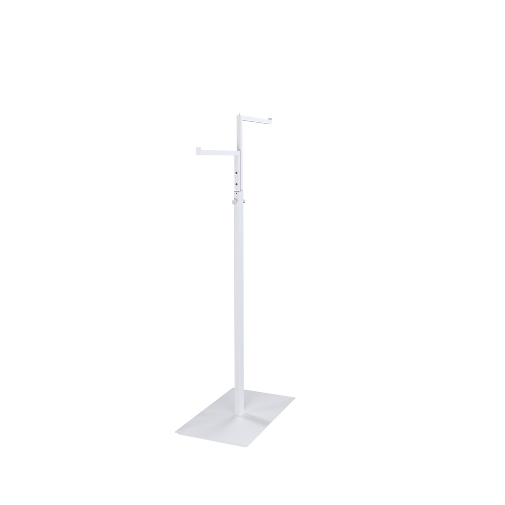 BINK - Garment rack with 2 adjustable arms, 110-175 cm, white structured powder coating