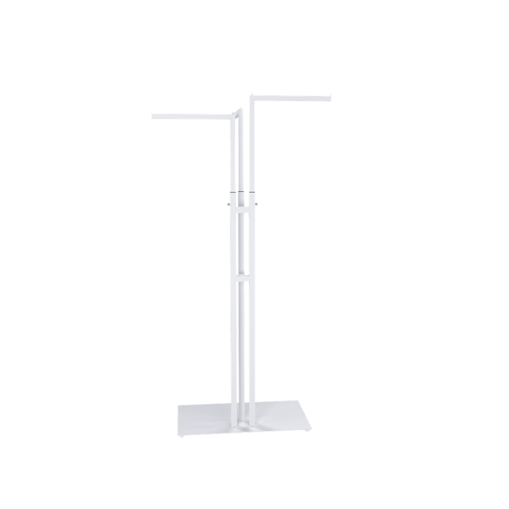 BINK - Garment rack with 3 adjustable arms, 110-175 cm, white structured powder coating