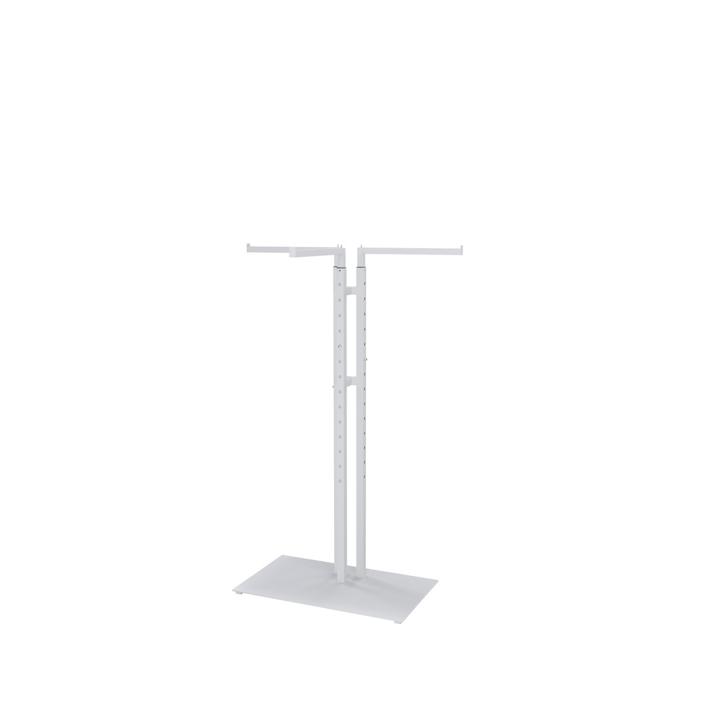 BINK - Garment rack with 3 adjustable arms, 110-175 cm, white structured powder coating