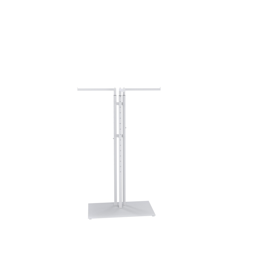 BINK - Garment rack with 3 adjustable arms, 110-175 cm, white structured powder coating
