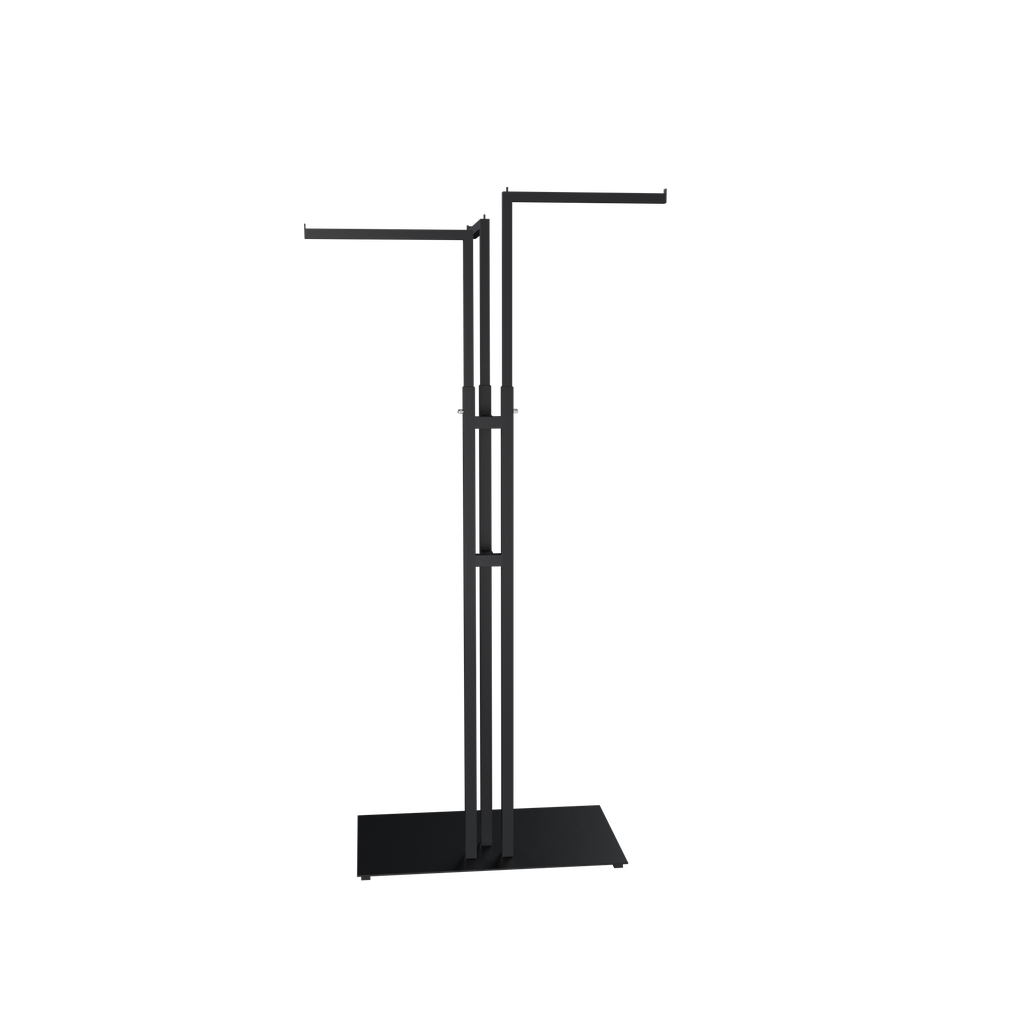 BINK - Garment rack with 3 adjustable arms, 110-175 cm, black structured powder coating