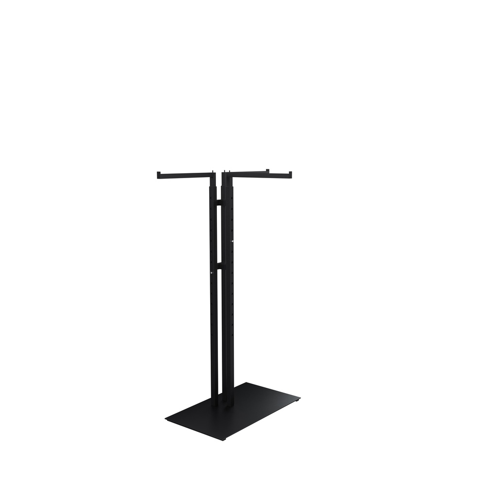 BINK - Garment rack with 3 adjustable arms, 110-175 cm, black structured powder coating