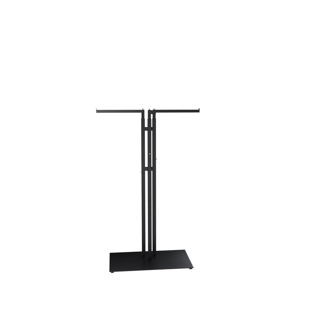 BINK - Garment rack with 3 adjustable arms, 110-175 cm, black structured powder coating