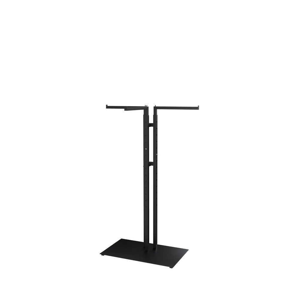 BINK - Garment rack with 3 adjustable arms, 110-175 cm, black structured powder coating
