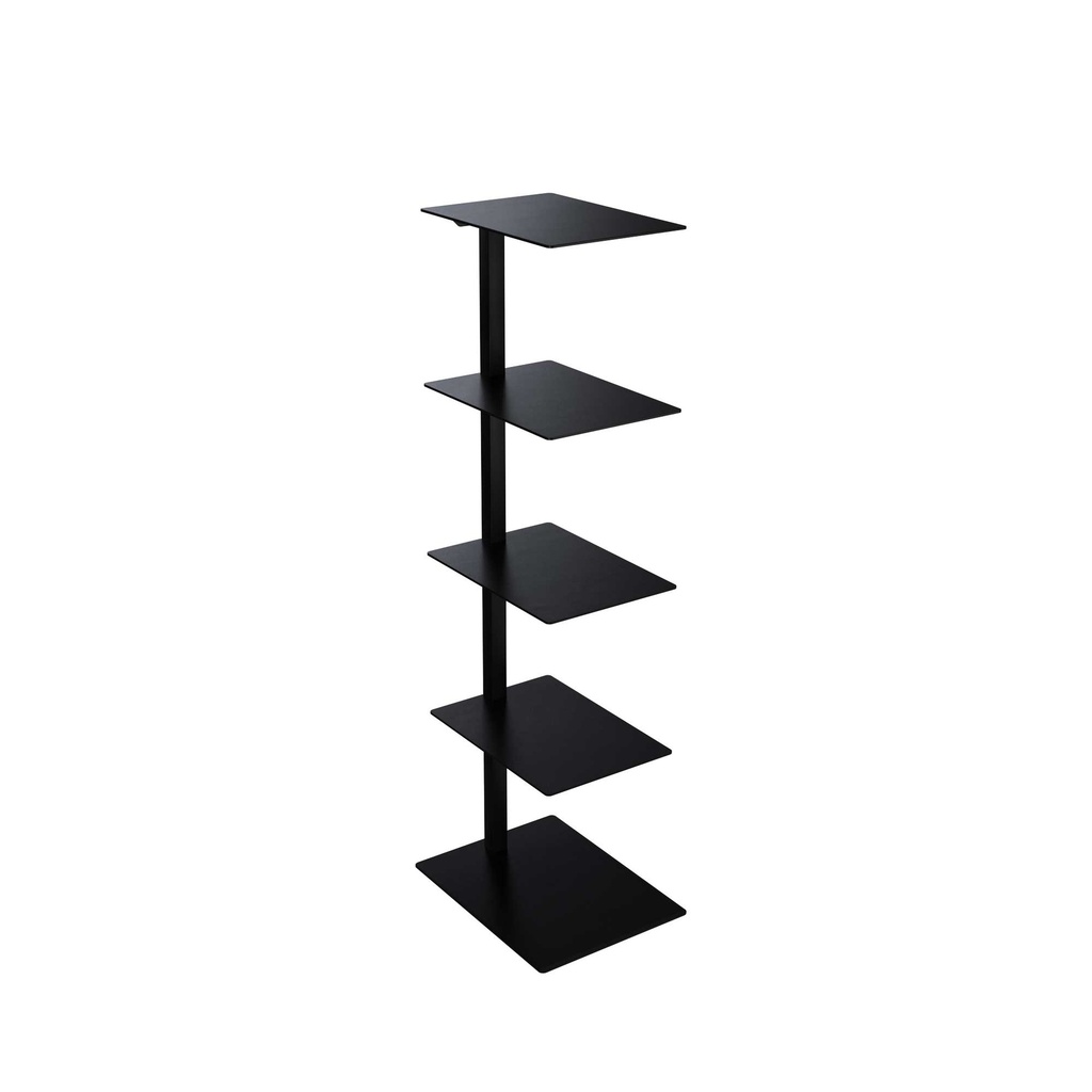 BINK - 5-tier shoe display stand, 118 cm H, black structured powder coating
