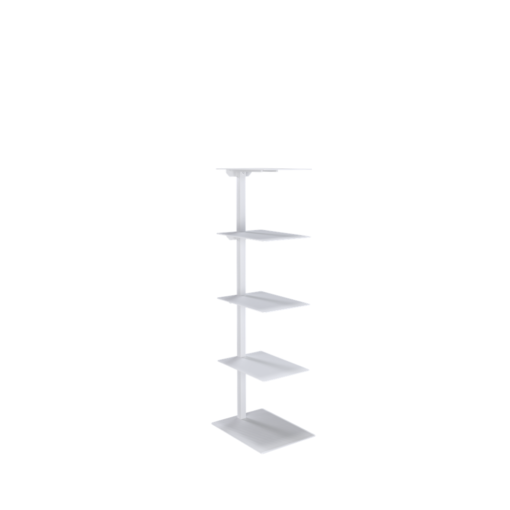 BINK - 5-tier shoe display stand, 118 cm H, white structured powder coating
