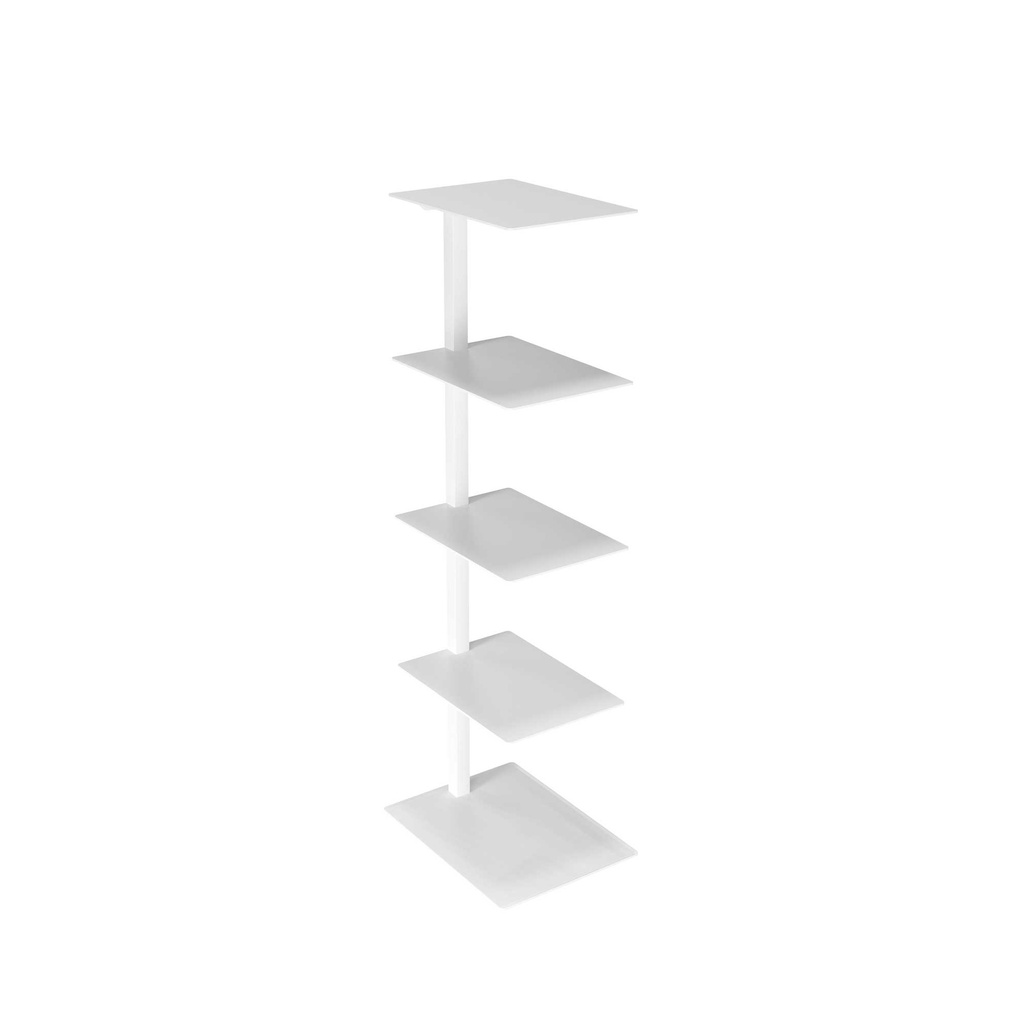 BINK - 5-tier shoe display stand, 118 cm H, white structured powder coating