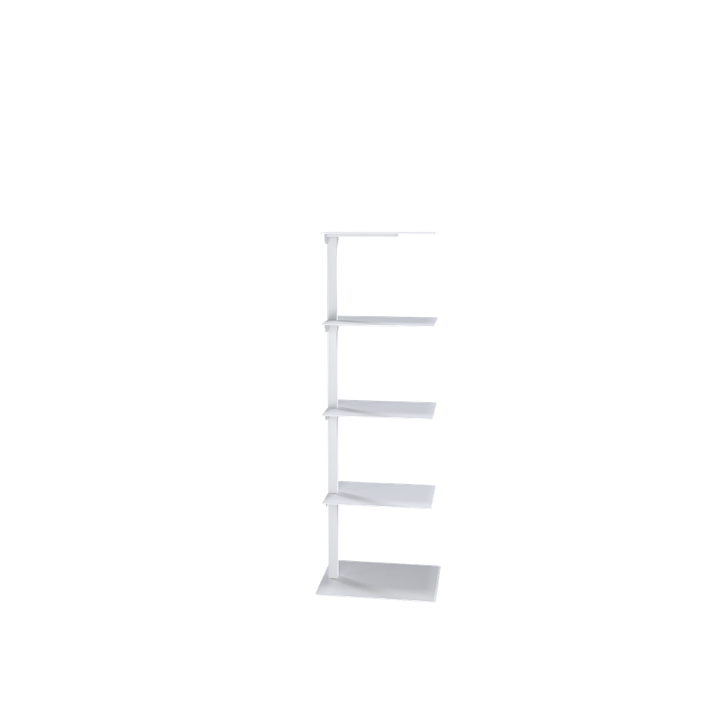 BINK - 5-tier shoe display stand, 118 cm H, white structured powder coating